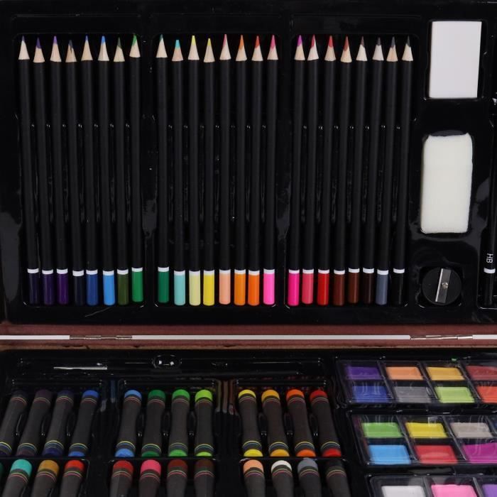 Mallette XXL De 140 Pièces - MAIN D'ARTISTE- Boite À Dessin - Activités Manuelles - Kit Complet - Art Plastiques