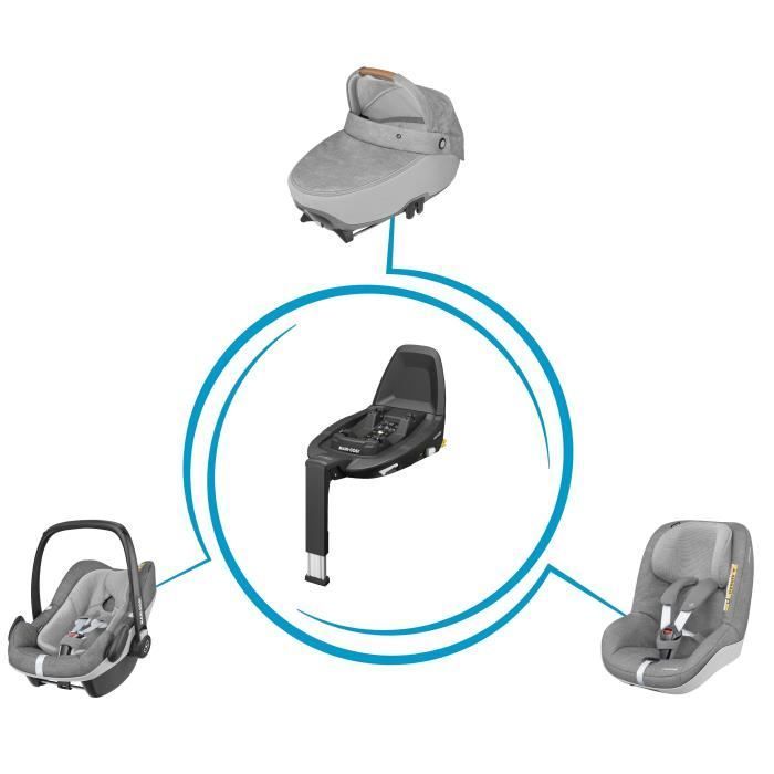 Base MAXI COSI FamilyFix 3 i-Size, Isofix, pour trio ZELIA S, Nacelle Jade, Cosi Tinca, Rock, Pebble Plus et Groupe 1 Pearl smart