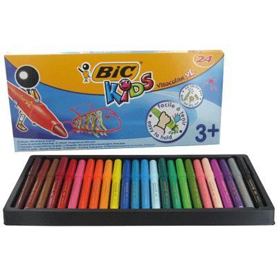 Visacolor XL -tussit, eri värejä - 24 kpl pakkaus