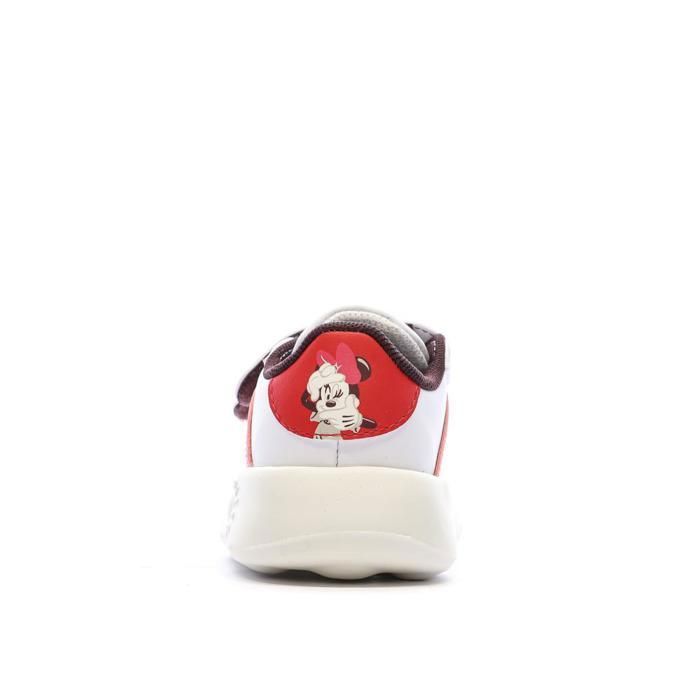 White/Red Adidas Grand Court Minnie Sneakers for Girls