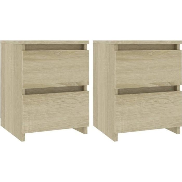 vidaXL Bedside Tables 2 pcs Sonoma Oak 30 x 30 x 40 cm Chipboard
