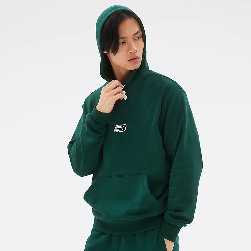 Herren-Kapuzenpullover NB Essentials Fleece - NIGHTWATCH GREEN
