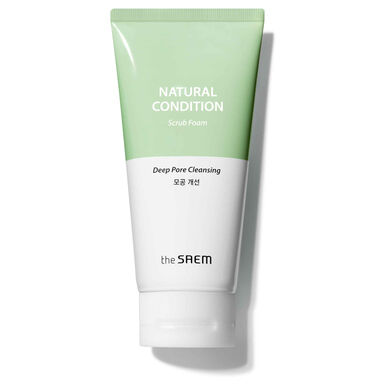 Mousse exfoliante nettoyante pour pores en profondeur The Saem Natural Condition 150 ml