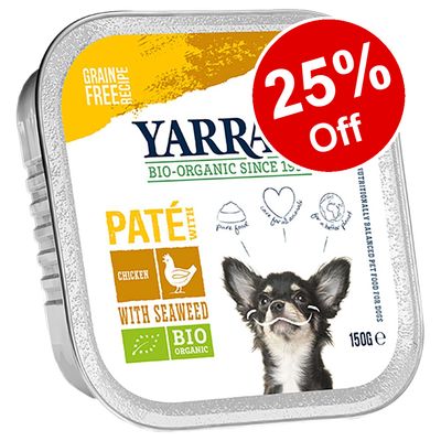 12 x 150g Yarrah Biologisch Nat Hondenvoer - 25% korting!