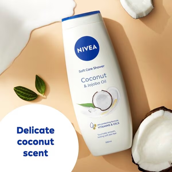 NIVEA Soft Care gel za tuširanje s kokosovim i jojobinim uljem<br>500ml - Normale huid