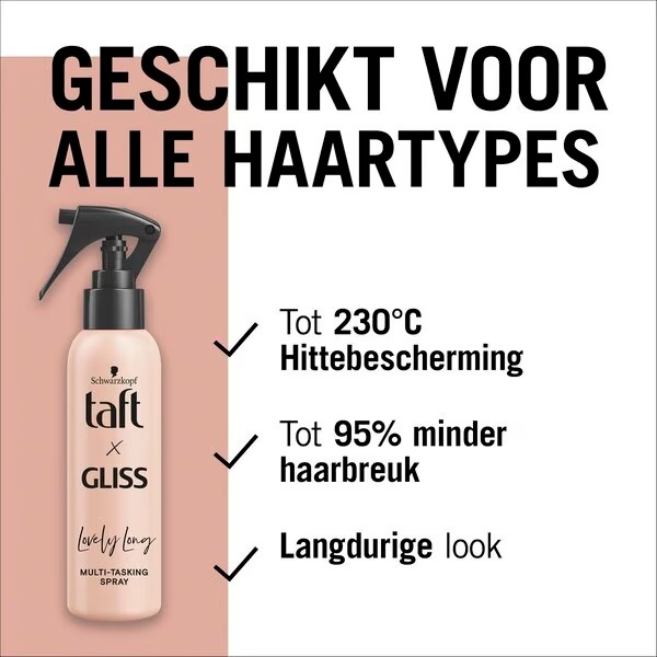 Multifunkčný sprej Taft x Gliss Lovely Long 150 ml