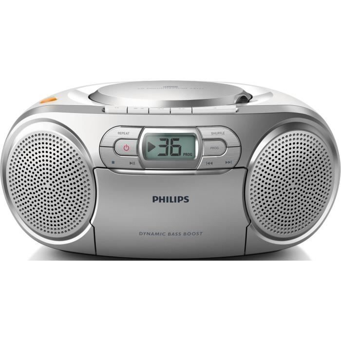 Radio Philips K7 con reproductor de CD y sintonizador FM