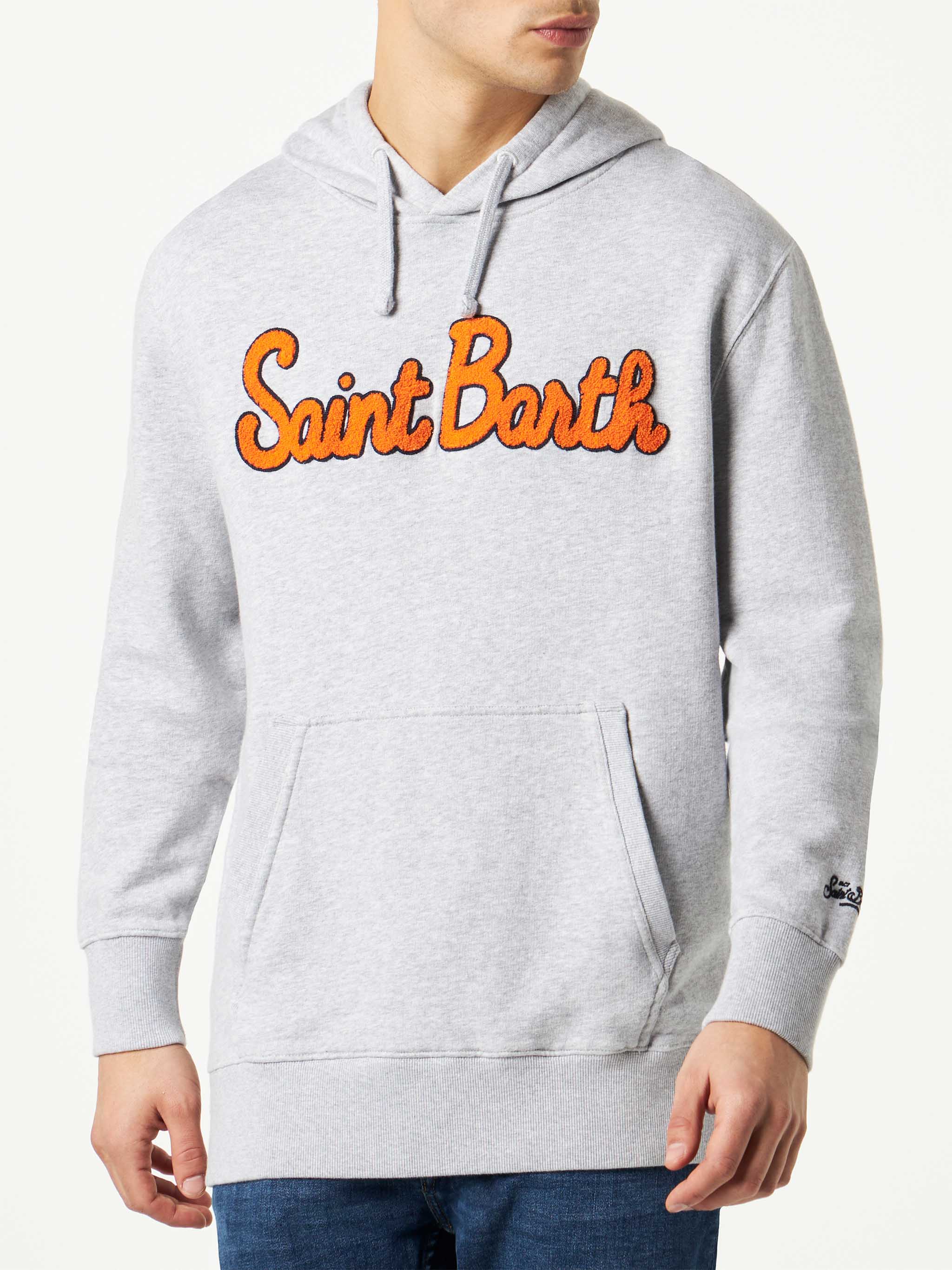 Katoenen hoodie voor heren met patch