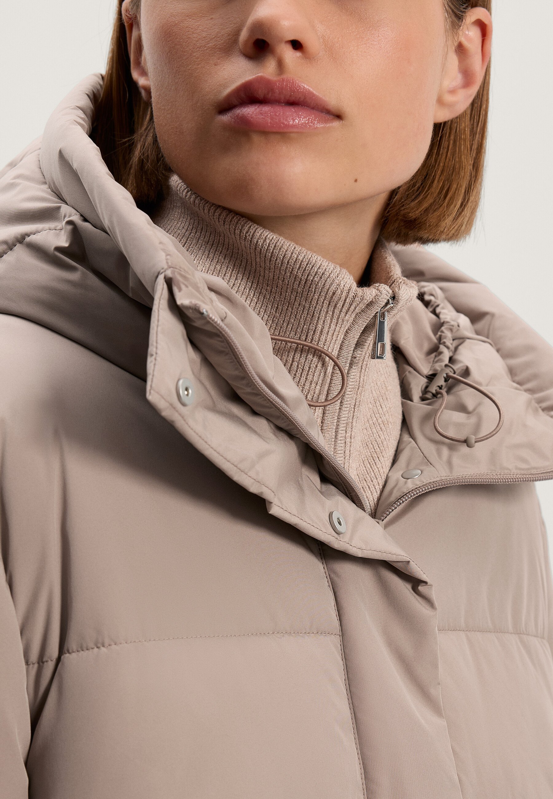 OYSHO PRIMALOFT WATER-REPELLENT PADDED - Winter coat - beige