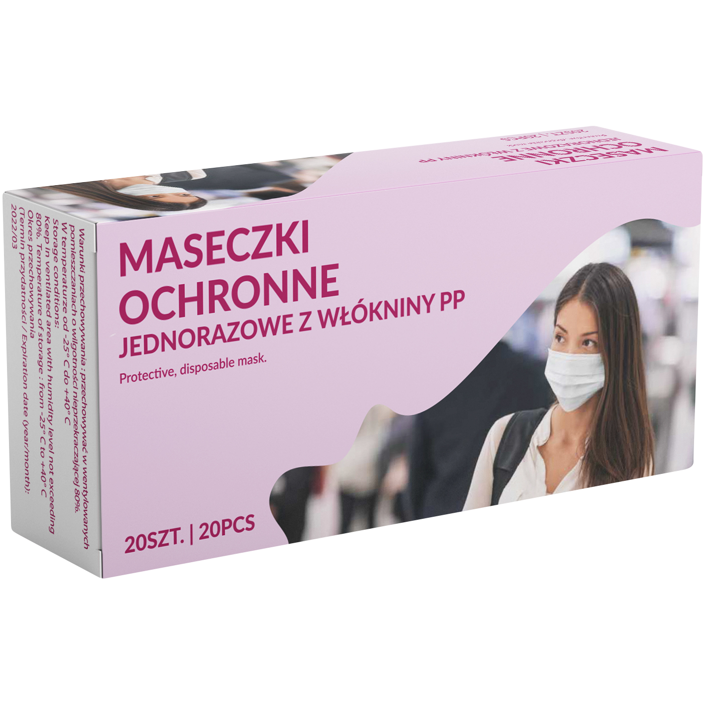 Masques de protection jetables - lot de 20.