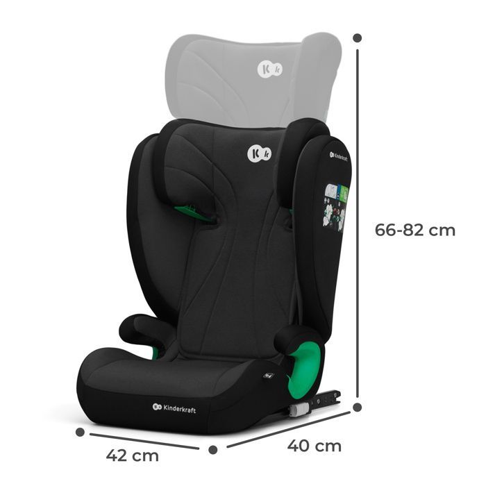 Seggiolino auto Kinderkraft JUNIOR FIX 2 i-Size nero