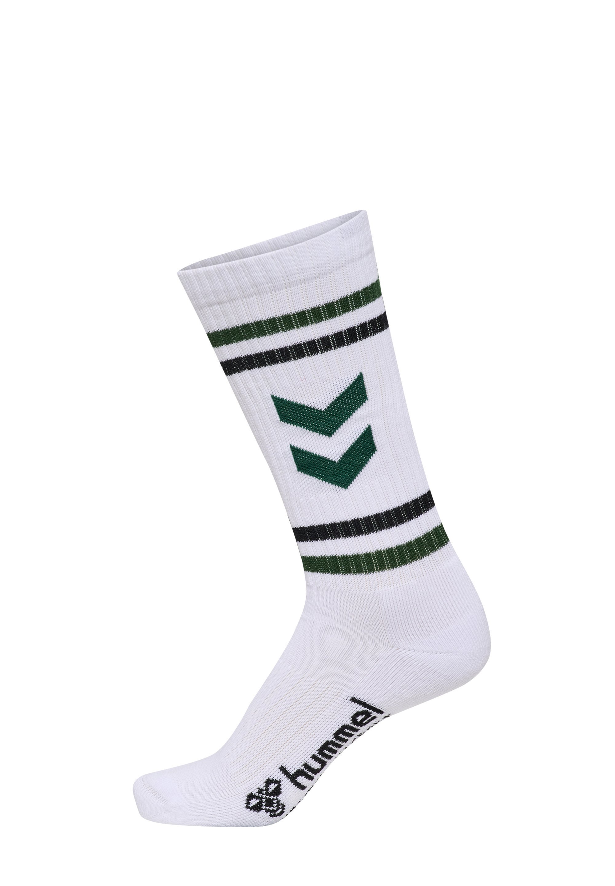 Hummel Confezione da 3 Calzini Sportivi Chevron High Retro - Bianco/Multicolore