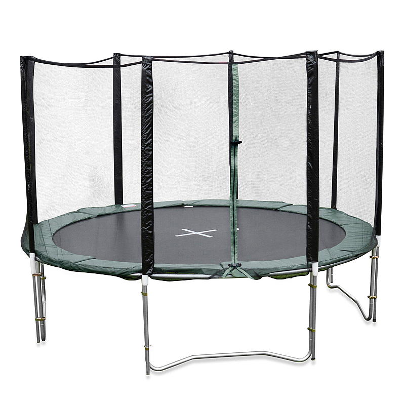 Super Jumper Trampolin 3,6 m mit Sicherheitsnetz, grün
