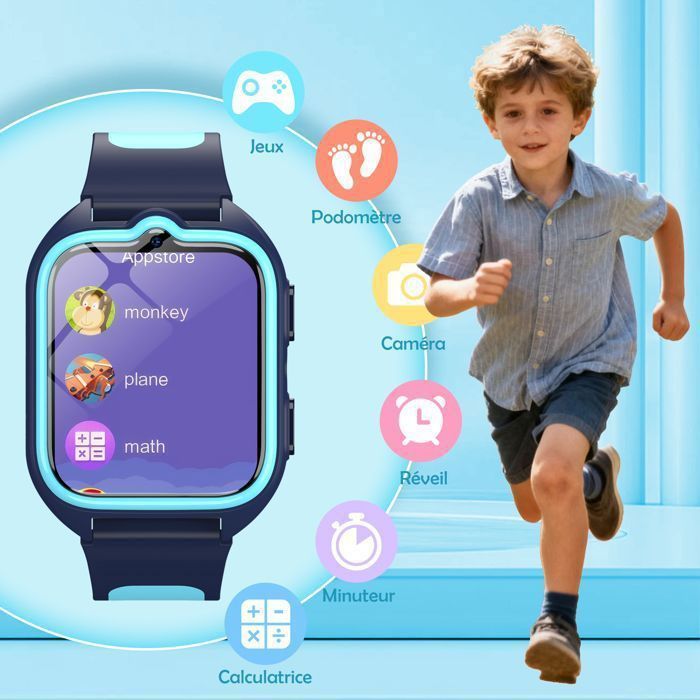 Blackview Montre Connectée Enfant 4G avec Écran HD 1,75