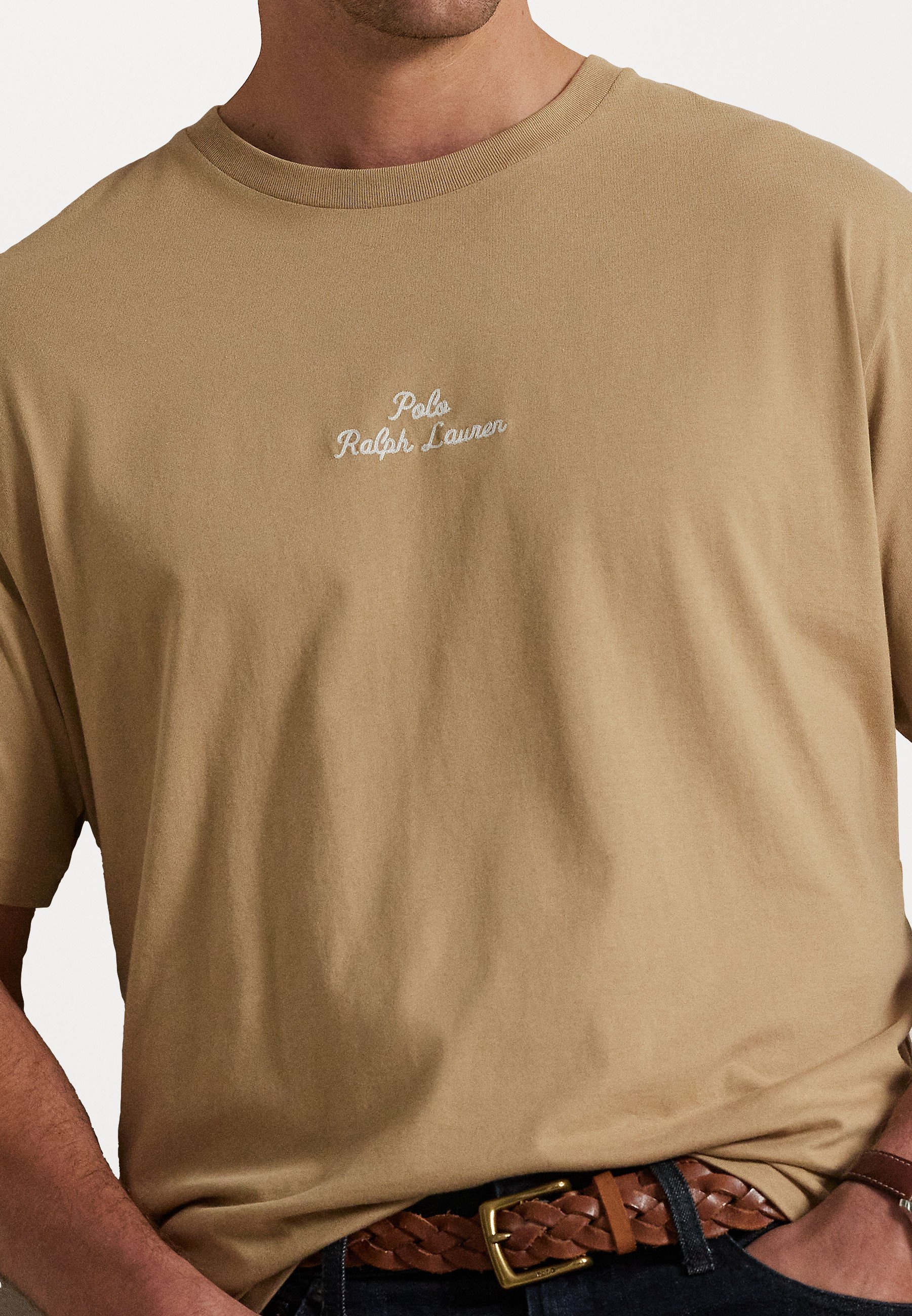 Koszulka Polo Ralph Lauren Big & Tall z haftowanym logo - Koszulka z nadrukiem - vintage khaki