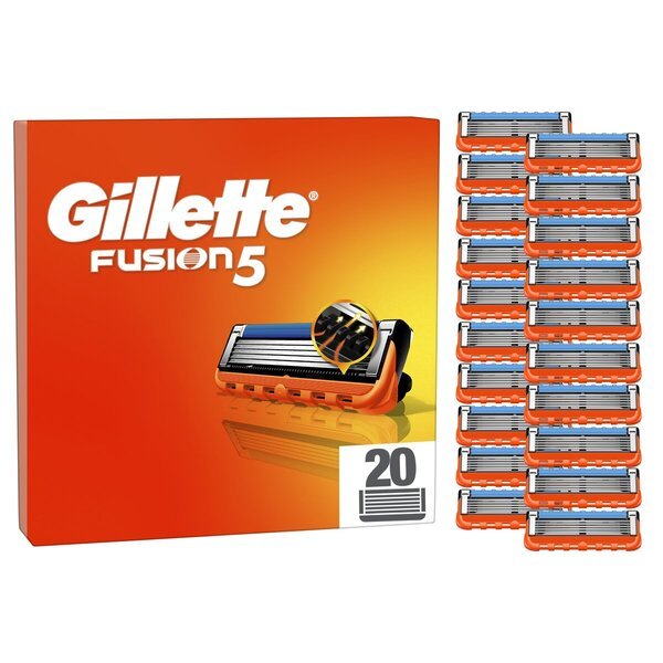 „Gillette Value Pack Fusion Manual XXL“ skustuvo rinkinys, 20 vnt.<br>20 vnt.