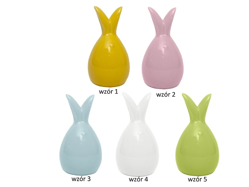 Figurka ceramiczna Zając 12 cm mix kolorów