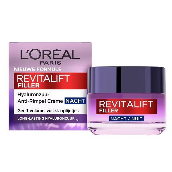 L'Oréal Paris Revitalift Filler nočna krema proti gubam<br>50 ml - za normalno in zrelo kožo
