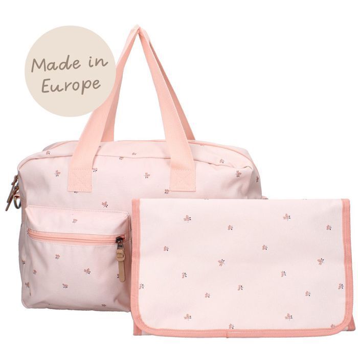 Bolso cambiador grande rosa | con cambiador | Kidzroom Care