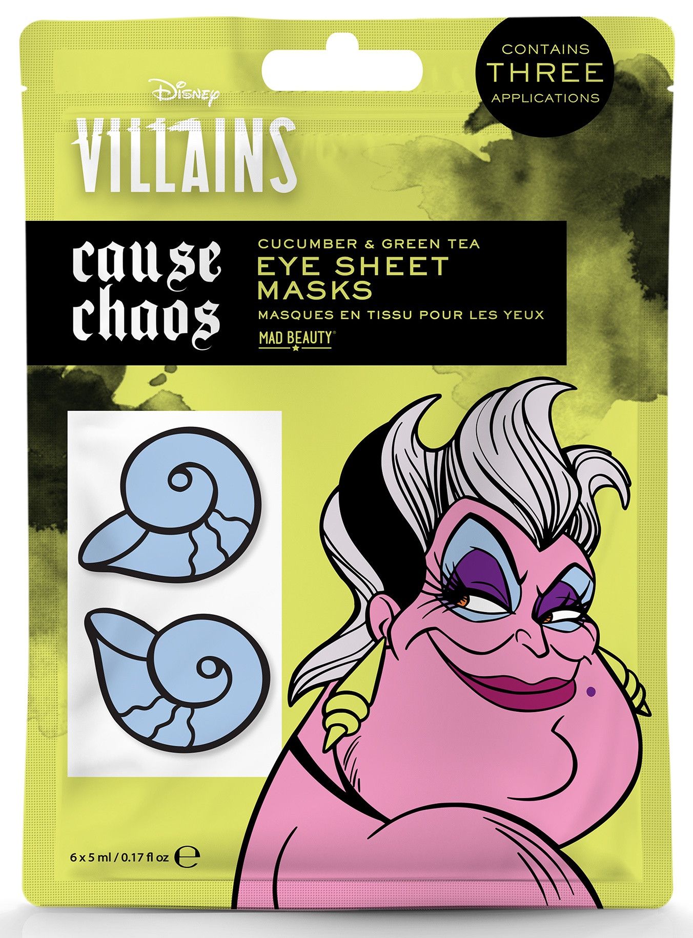 Villains Ursula acu kontūru maska Sejas maskas