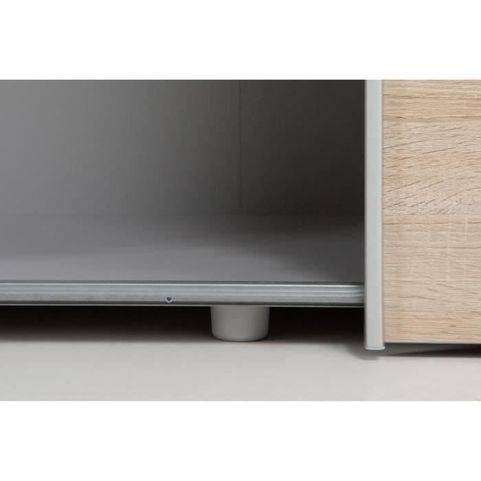 2-türiger Schiebetürenschrank mit Spiegel – Sonoma-Eiche – B 170,3 x T 61,2 x H 190,5 cm – ULOS