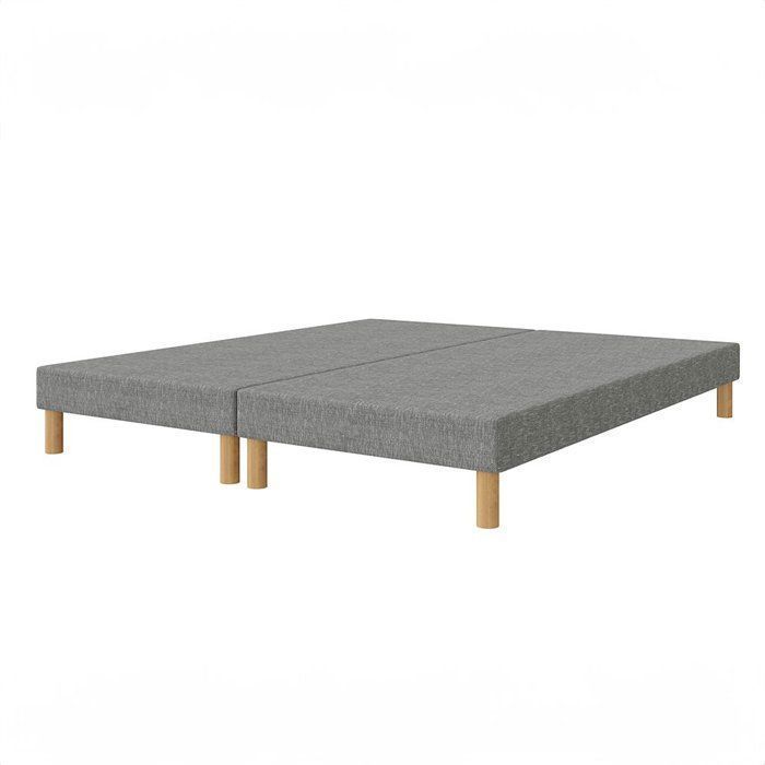 Sommier Tapissier FIRST Gris 180x200 cm (2x90/200) – 2 Blocs