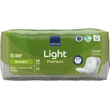 Abena Light Premium Discreet Single Wrap Normal 2 Compresas diarias discretas y transpirables 12 unidades 12 unidades