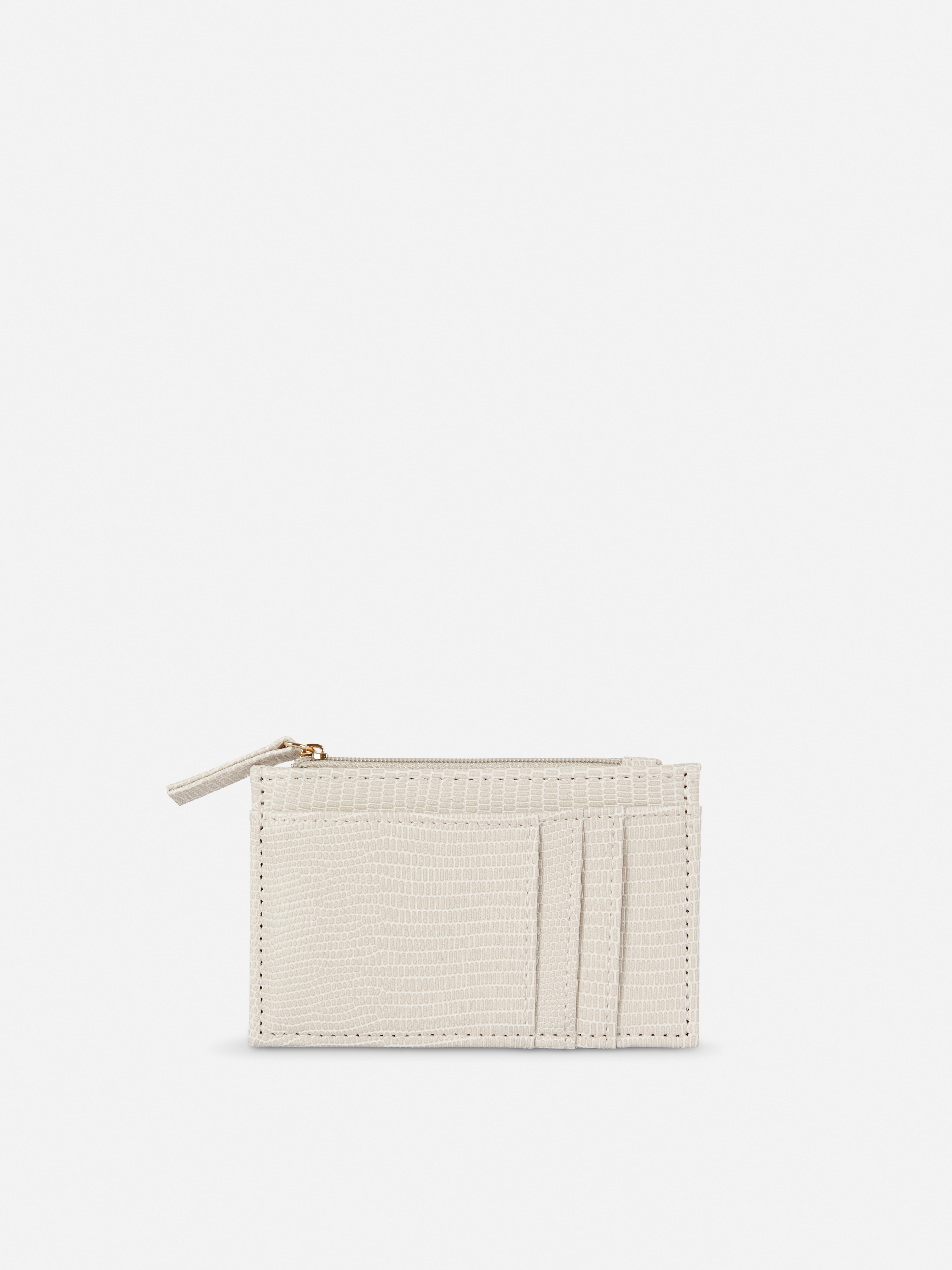 Portcard cu textură de piele de șarpe. Portcard elegant și compact, cu compartiment cu fermoar, ca alternativă la portofelul clasic.