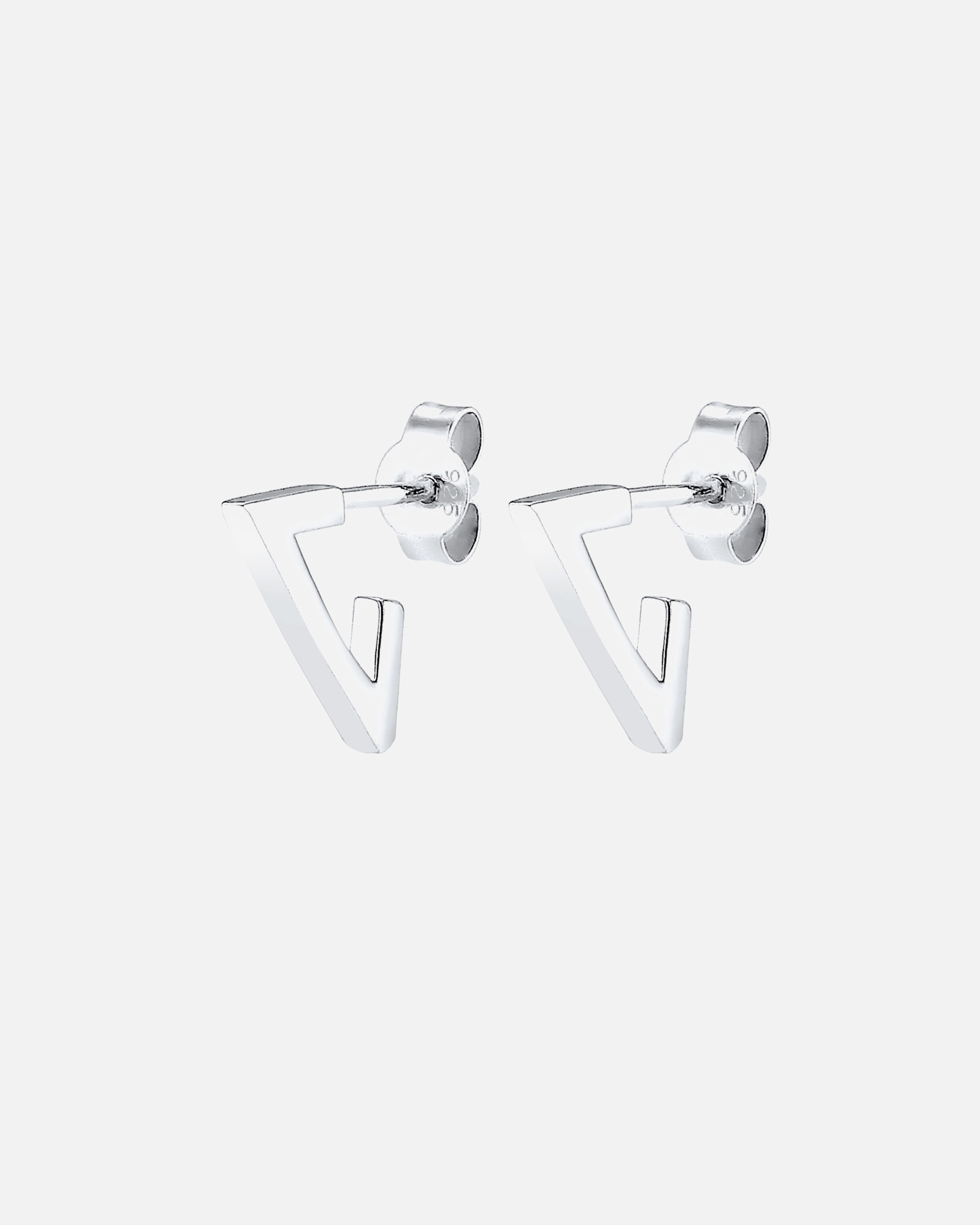 Elli Boucles d´oreilles basic geo créoles en forme de triangle 925/1000 argent
