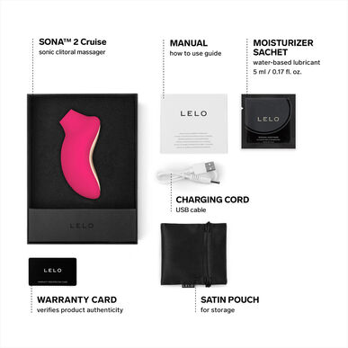 Lelo Sona 2 Cruise Cerise -klitorisstimulaattori 1 kpl 1 kpl