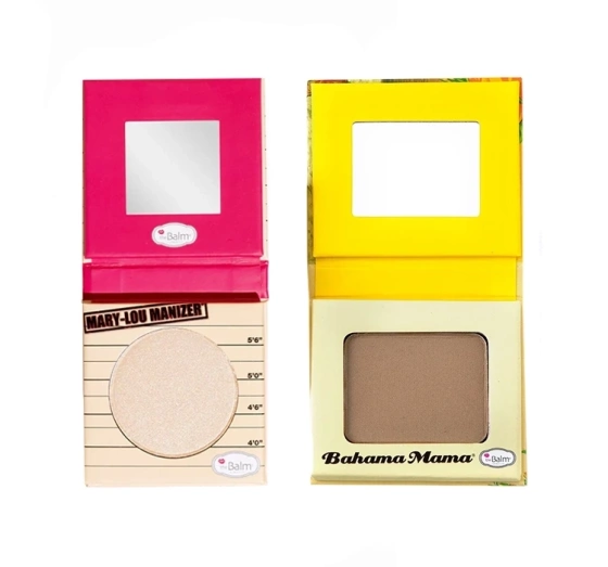 The Balm zestaw kosmetyków do makijażu rozświetlacz Mary-Lou Manizer 2,2 g   bronzer Bahama Mama 2,6 g