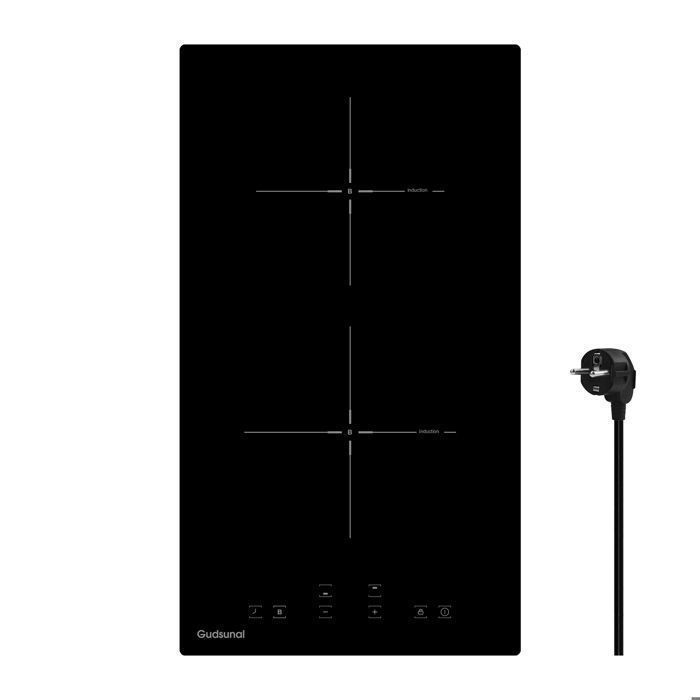 Plaque Induction, Gudsunal Domino Induction, 2 Foyers Encastrable, 3600 W,Chauffage à Basse Puissance, Boost, 9 Niveaux de