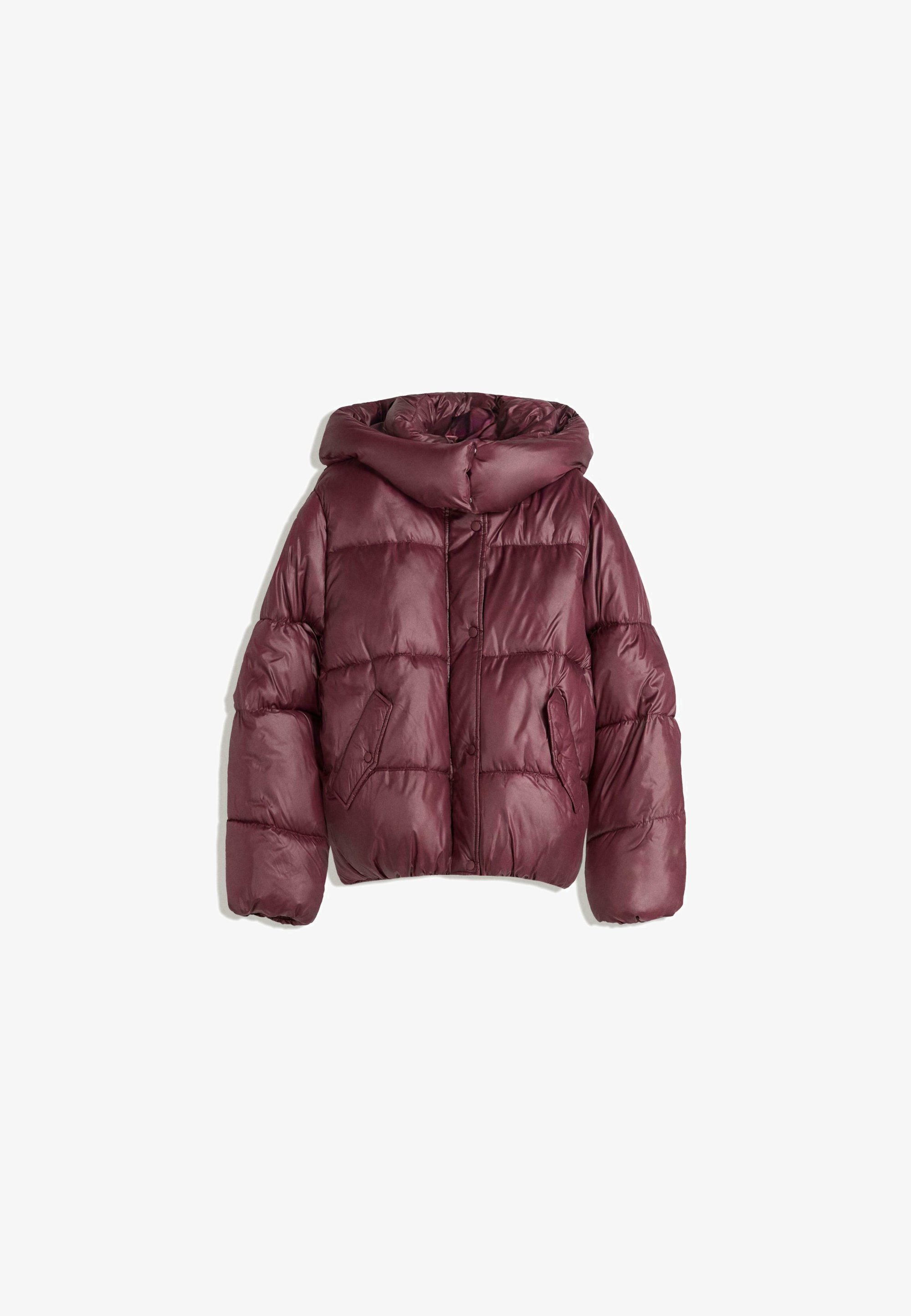 Veste d'hiver Bershka - rouge foncé