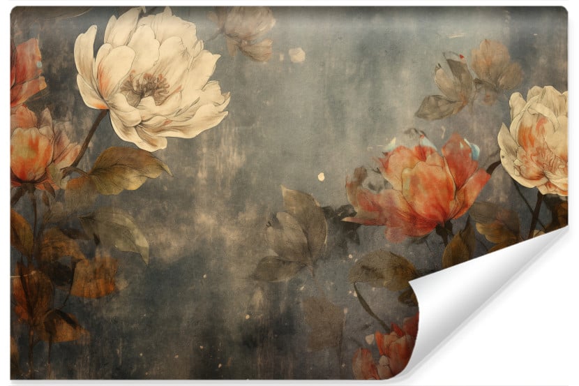 Fototapeta Kwiaty W Stylu Retro 368x280cm