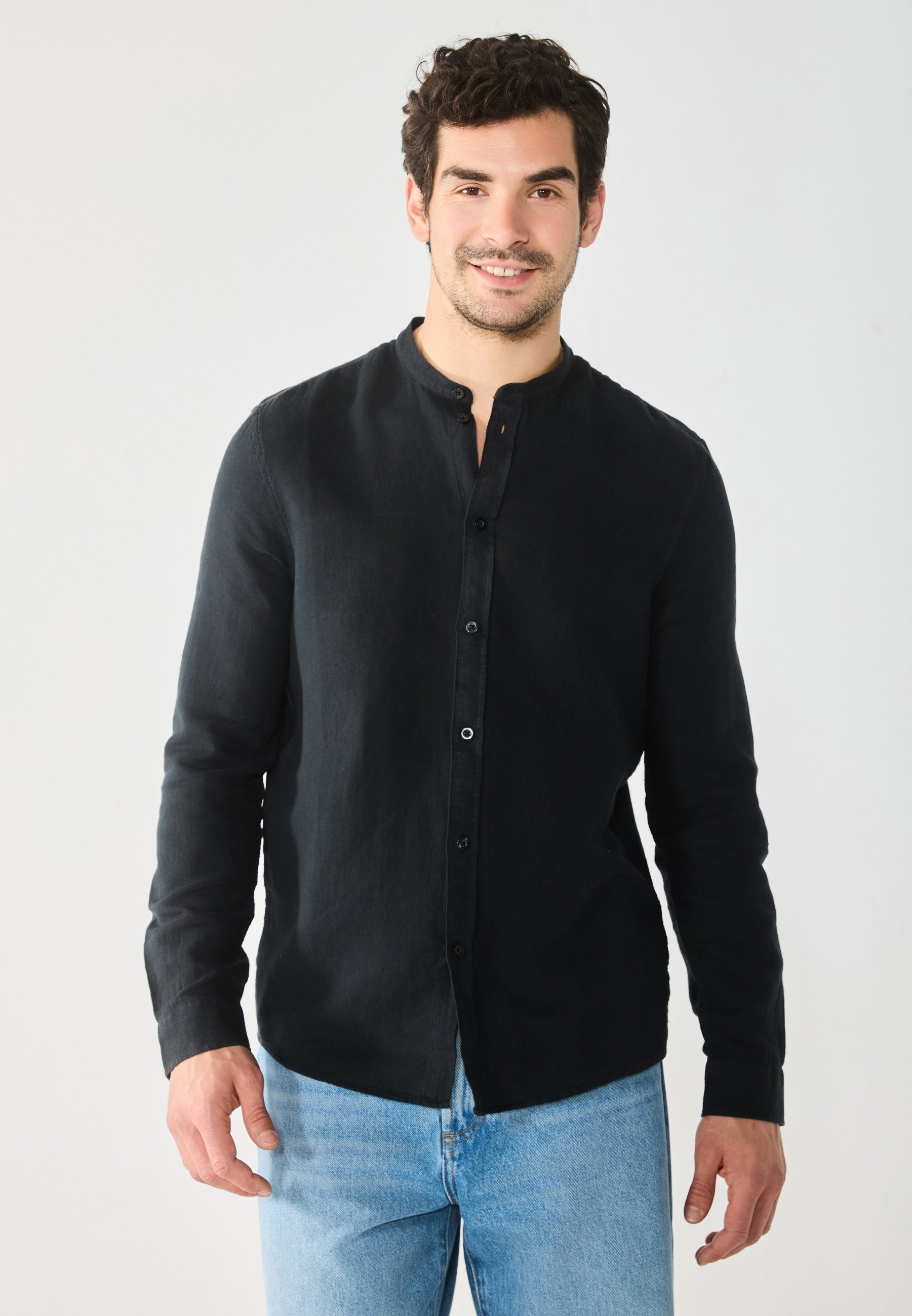 Pier One linnenmix - shirt - zwart