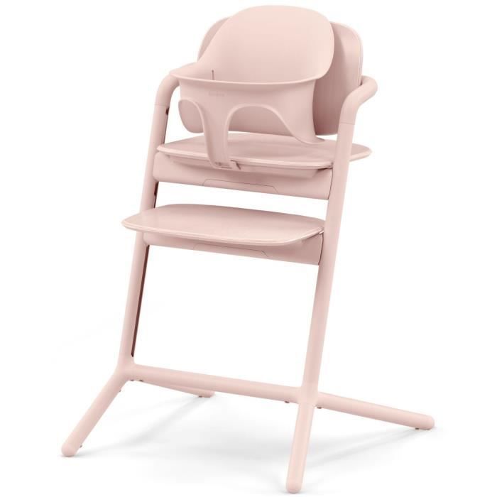 CYBEX - Trona convertible - Pack 3 en 1 - LEMO 2 - Rosa - Altura y profundidad ajustables - Incluye juego para bebé