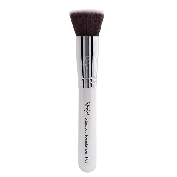 Štětec na make-up Nanshy Flawless s plochým vrškem Kabuki (bílý)