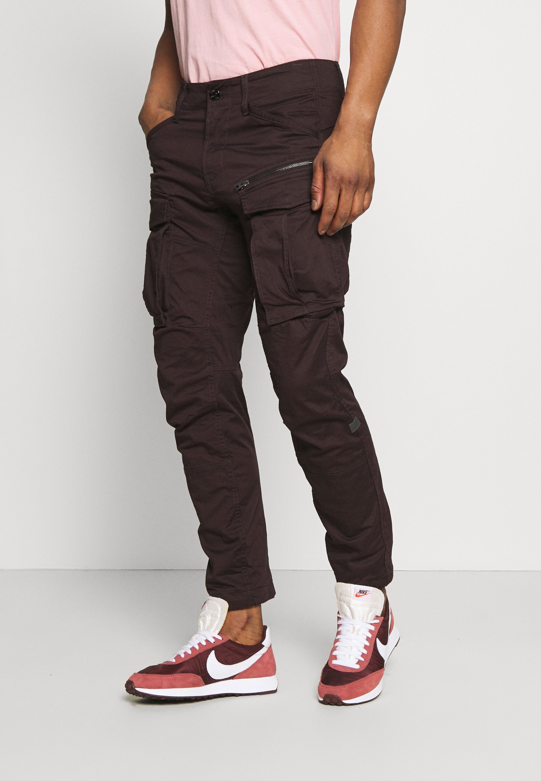 Pantalon cargo G-STAR ROVIC ZIP TAPERED - marron foncé