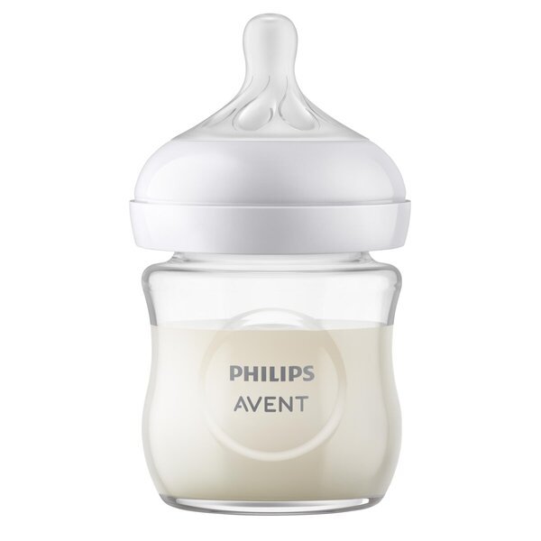 Philips Avent Natural Response SCY930/01 стаклена флашица за бебе од 0 месеци са цуцлом Natural Reflex 120 мл