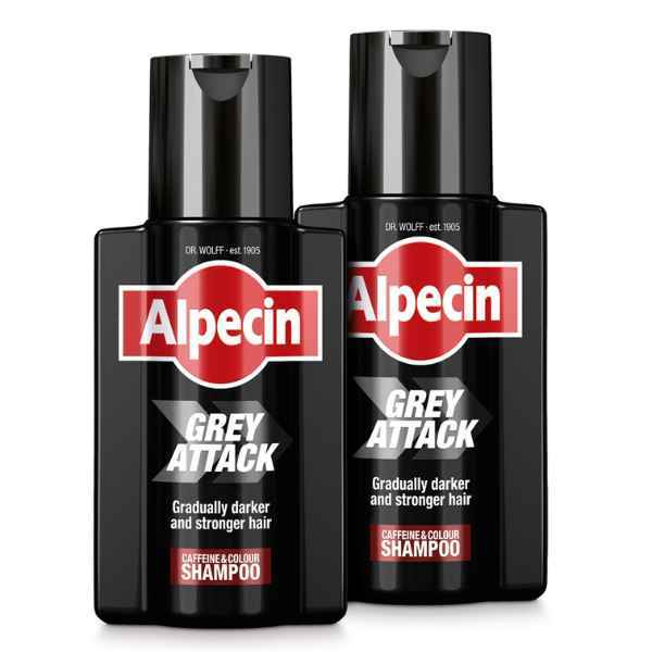 Alpecin Grey Attack Koffein- und Farbshampoo 2 x 200 ml