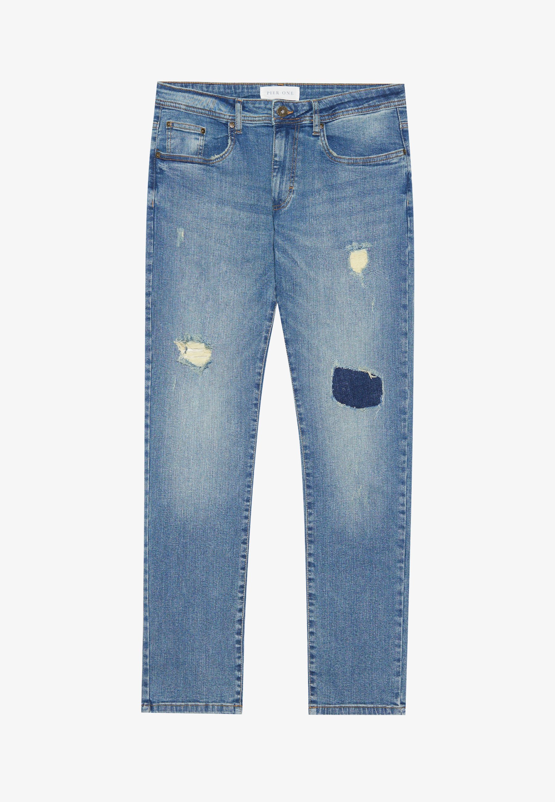Pier One Slim fit džinsi - destructed denim