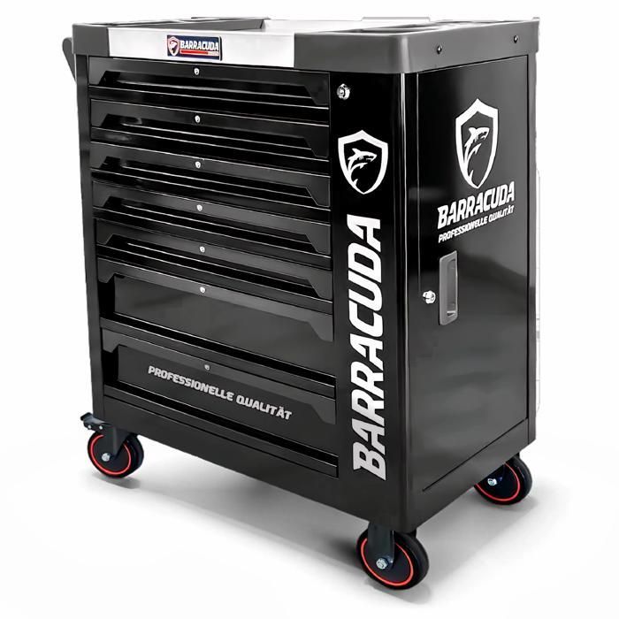 Werkstattwagen – BARRACUDA TOOLS – Dynamic+ – 7 Schubladen – 246 Werkzeuge – Schwarz
