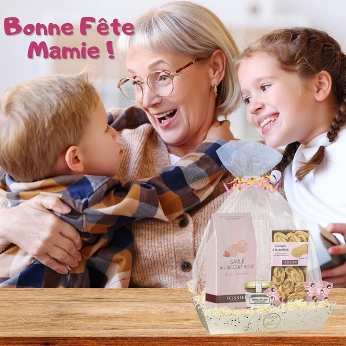 Fossier & Monbana Gourmet Cadeaupakket | Roze koekjes en marshmallows, terrine en hartige bladerdeeggebakjes | Ideaal om cadeau te geven