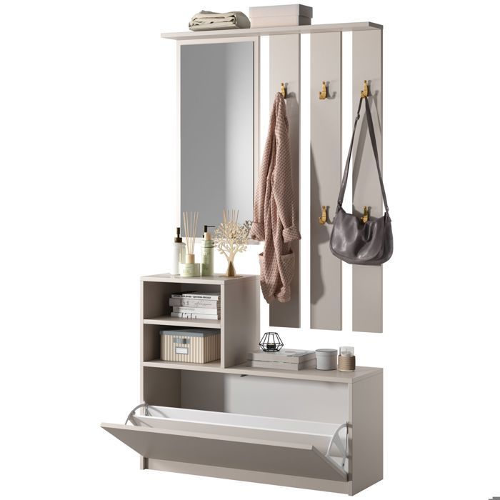 Conjunto de recibidor con espejo - YESFIR - 85 cm - cachemir
