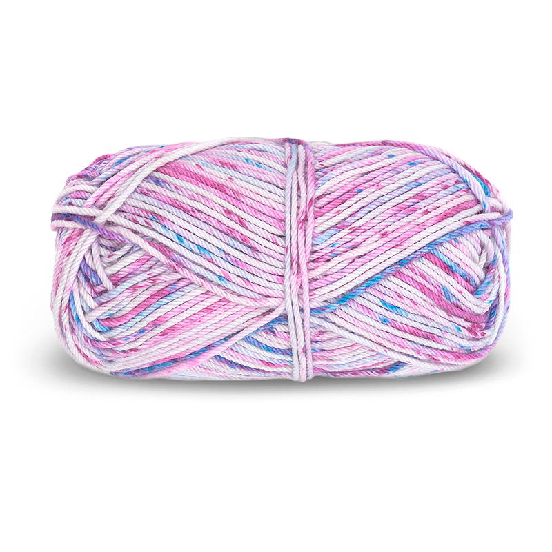 Filato di cotone medio stampato rosa/blu