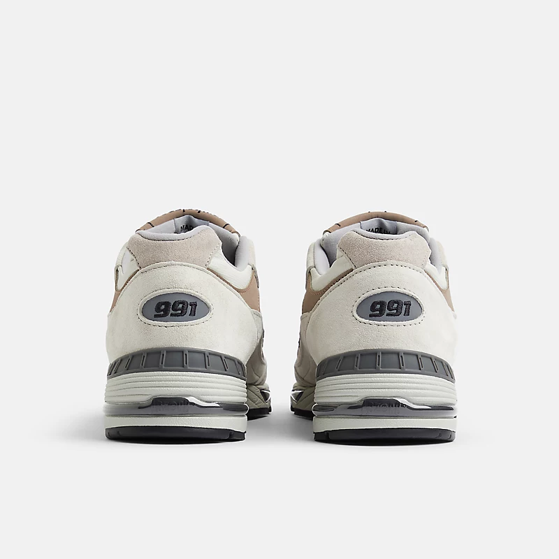Męskie buty MADE in UK 991v1 Urban Winter - Pelican z Island Fossil i prażonymi orzechami nerkowca