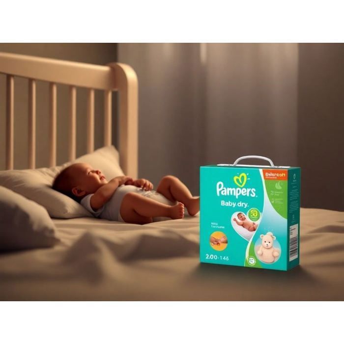 PAMPERS Couche Bébé, BABY-DRY Taille 3, 280 COUCHES (6-10 kg)