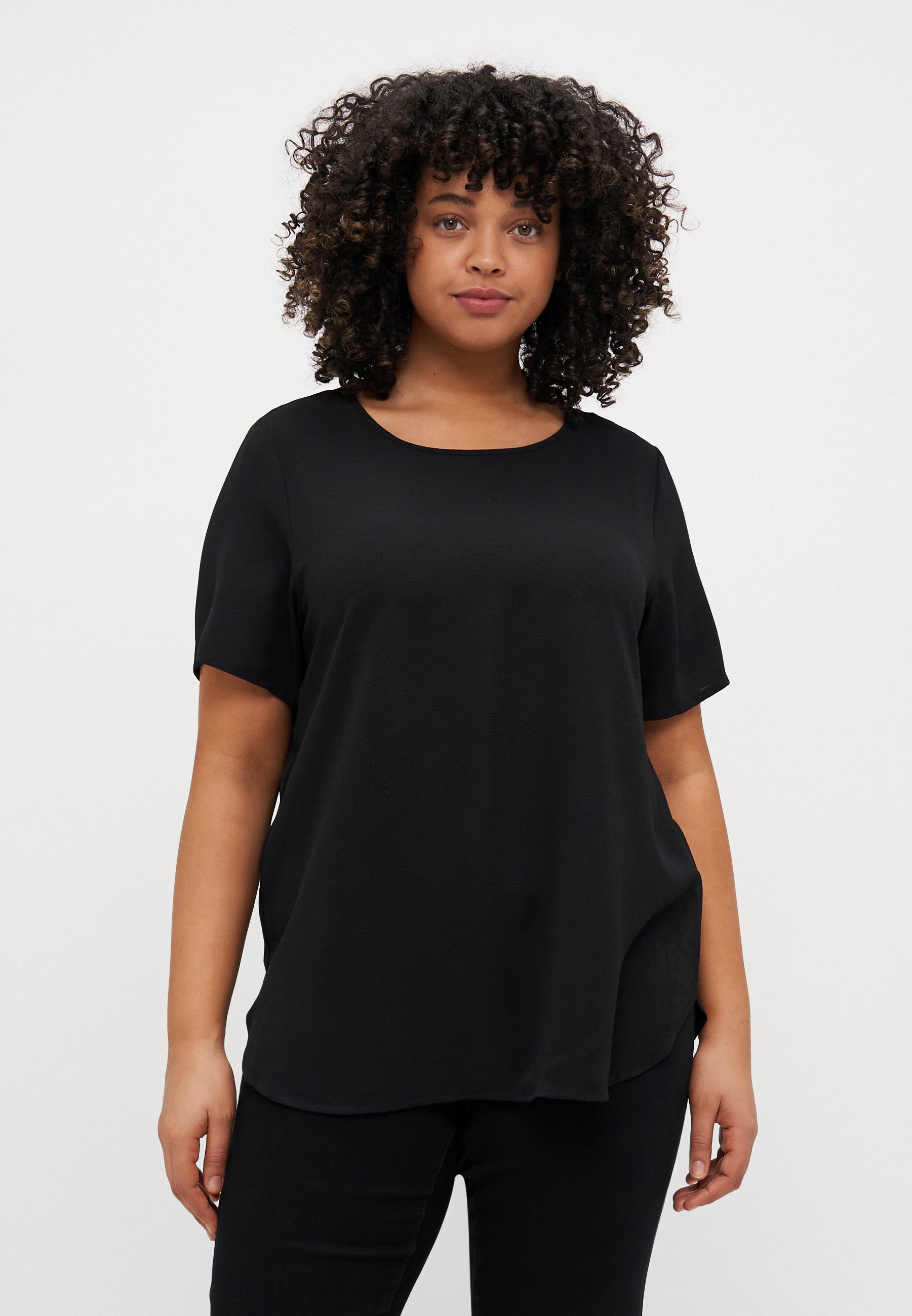ONLY Carmakoma CARVICA LIFE - T-shirt met print - zwart