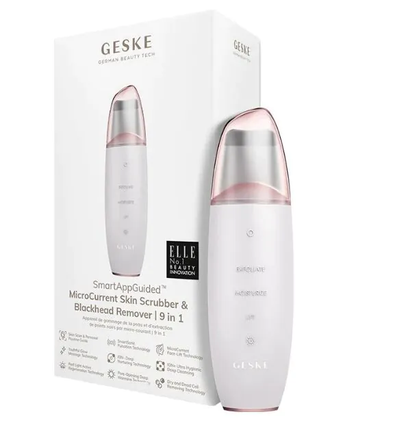 Geske MicroCurrent Skin Scrubber & Blackhead Remover 9in1 Peeling kawitacyjny Starlight
