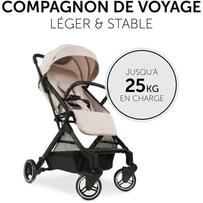 HAUCK – Kompakter Kinderwagen – TRAVEL N CARE – 4 Räder – Einhand-Faltmechanismus – Beige